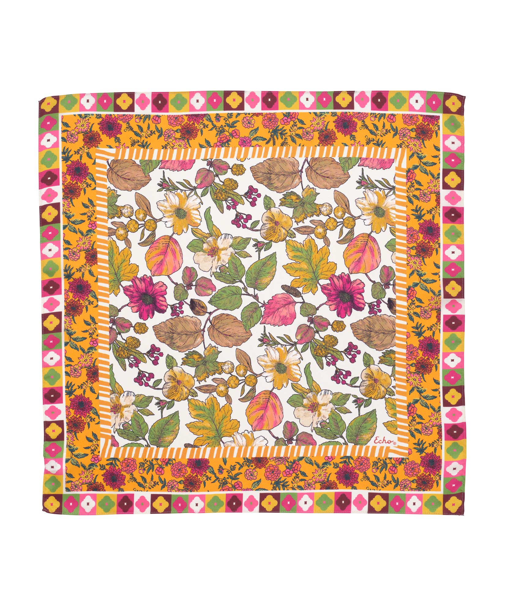 Forest Floor Silk Bandana in color Sunflower