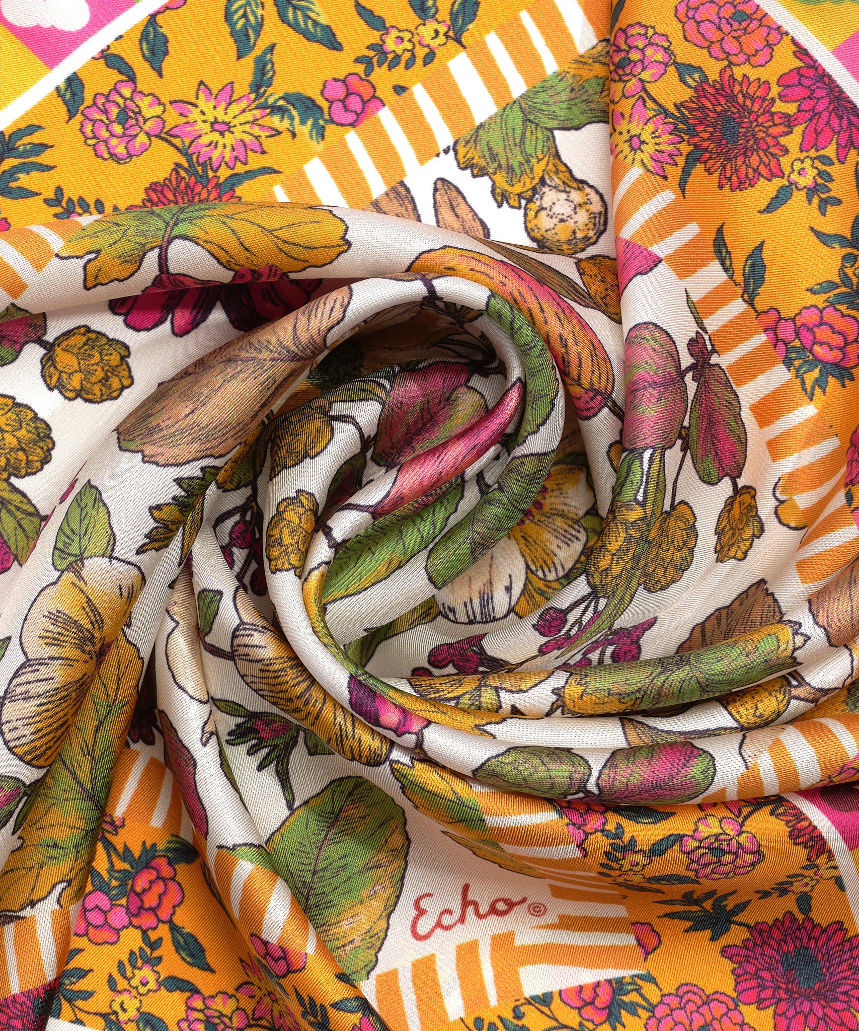 Forest Floor Silk Bandana in color Sunflower