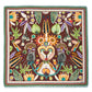 Folk Floral Oversized Square in color Port