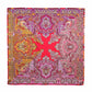 Colorblock Paisley Square in color Cherry