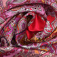 Colorblock Paisley Square in color Cherry