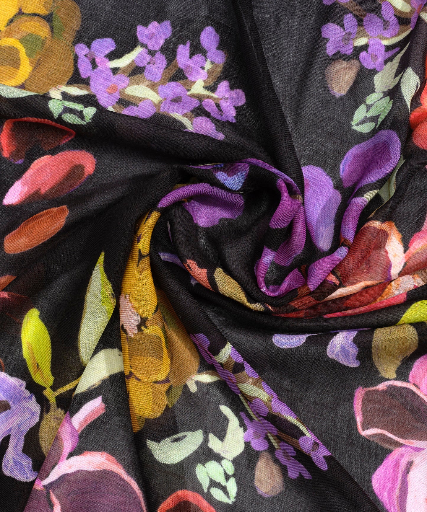 Happy Floral Wrap in color Black