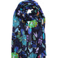 Happy Floral Wrap in color Navy