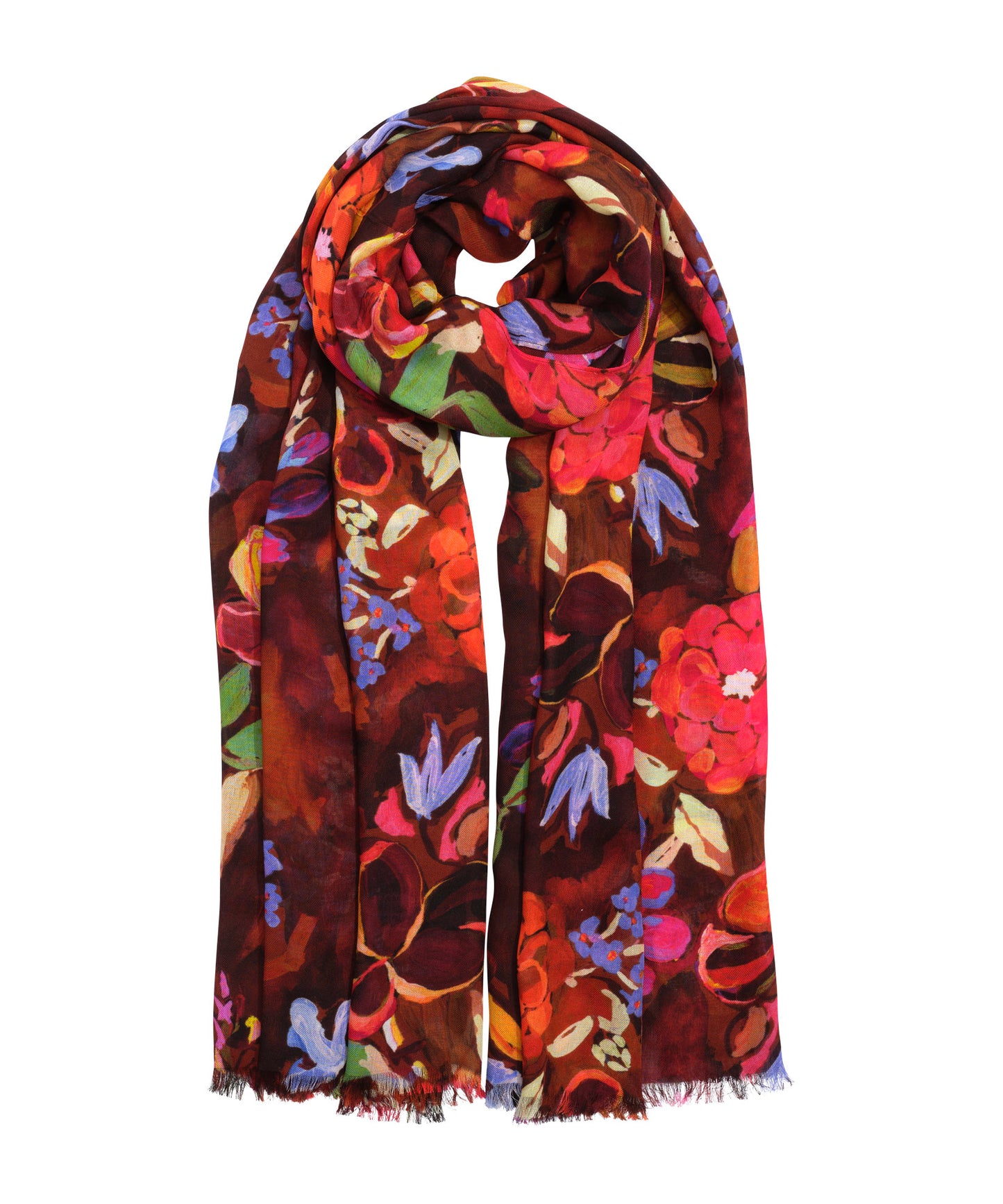 Happy Floral Wrap in color Harvest Pumpkin