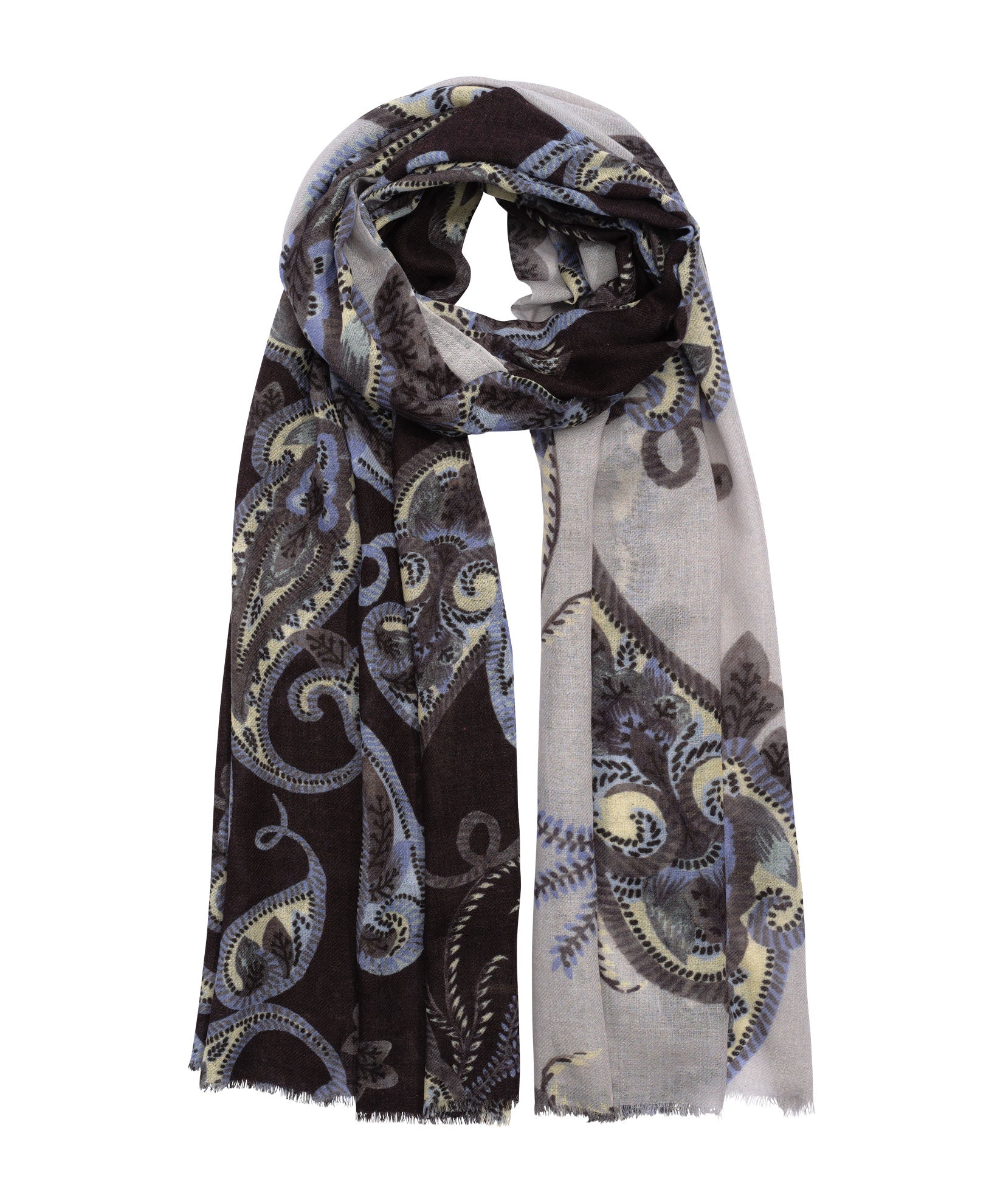 Paisley Split Wrap in color Black