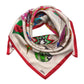 Deck The Halls Silk Square in color Cream