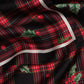 Holly Plaid Silk Scarf in color Black