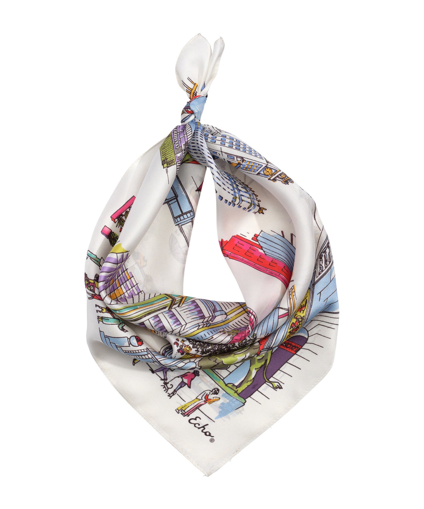 City Hopping Silk Bandana in color Vanilla