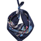 City Hopping Silk Bandana in color Navy