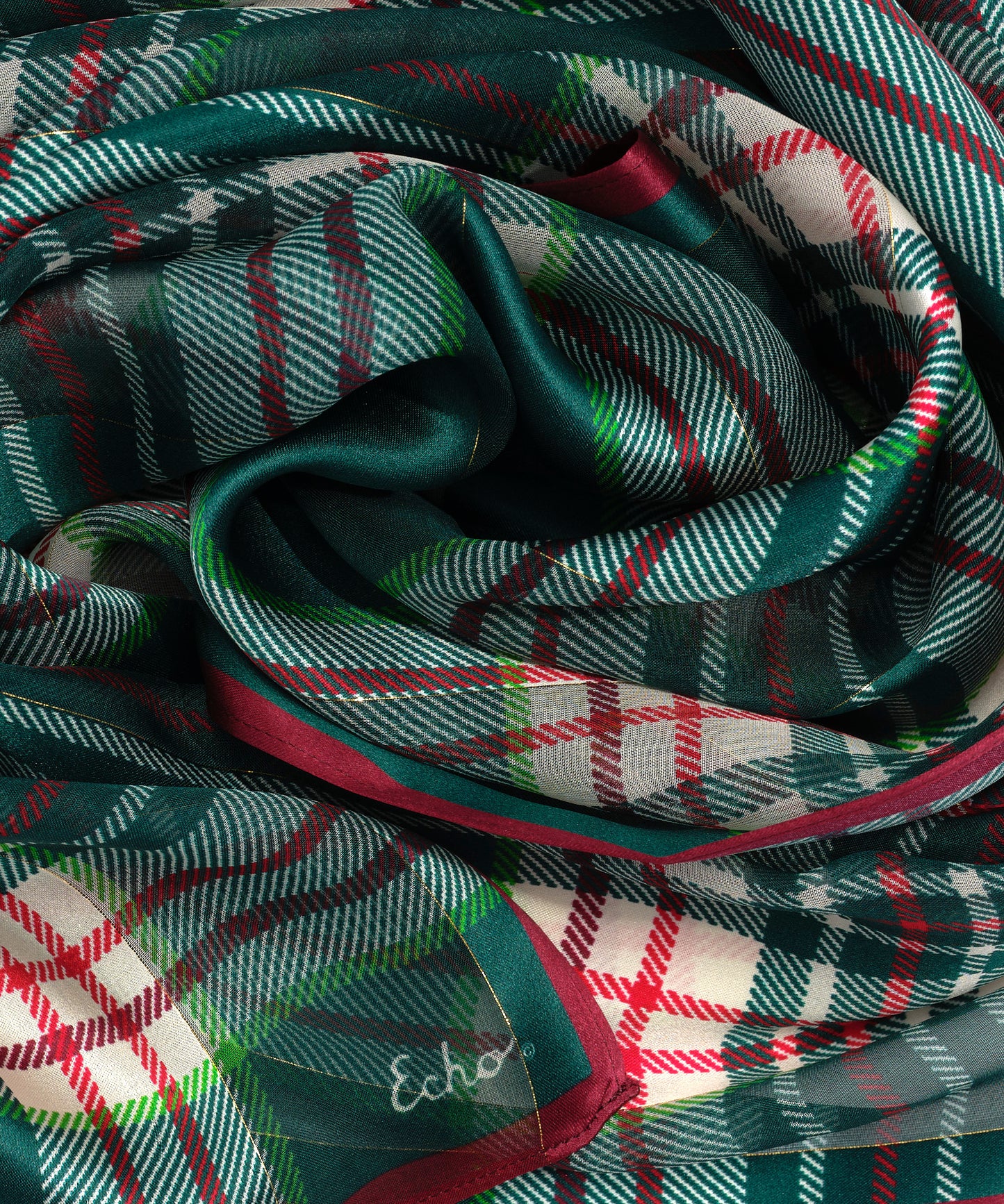 Holiday Plaid Wrap in color Juniper