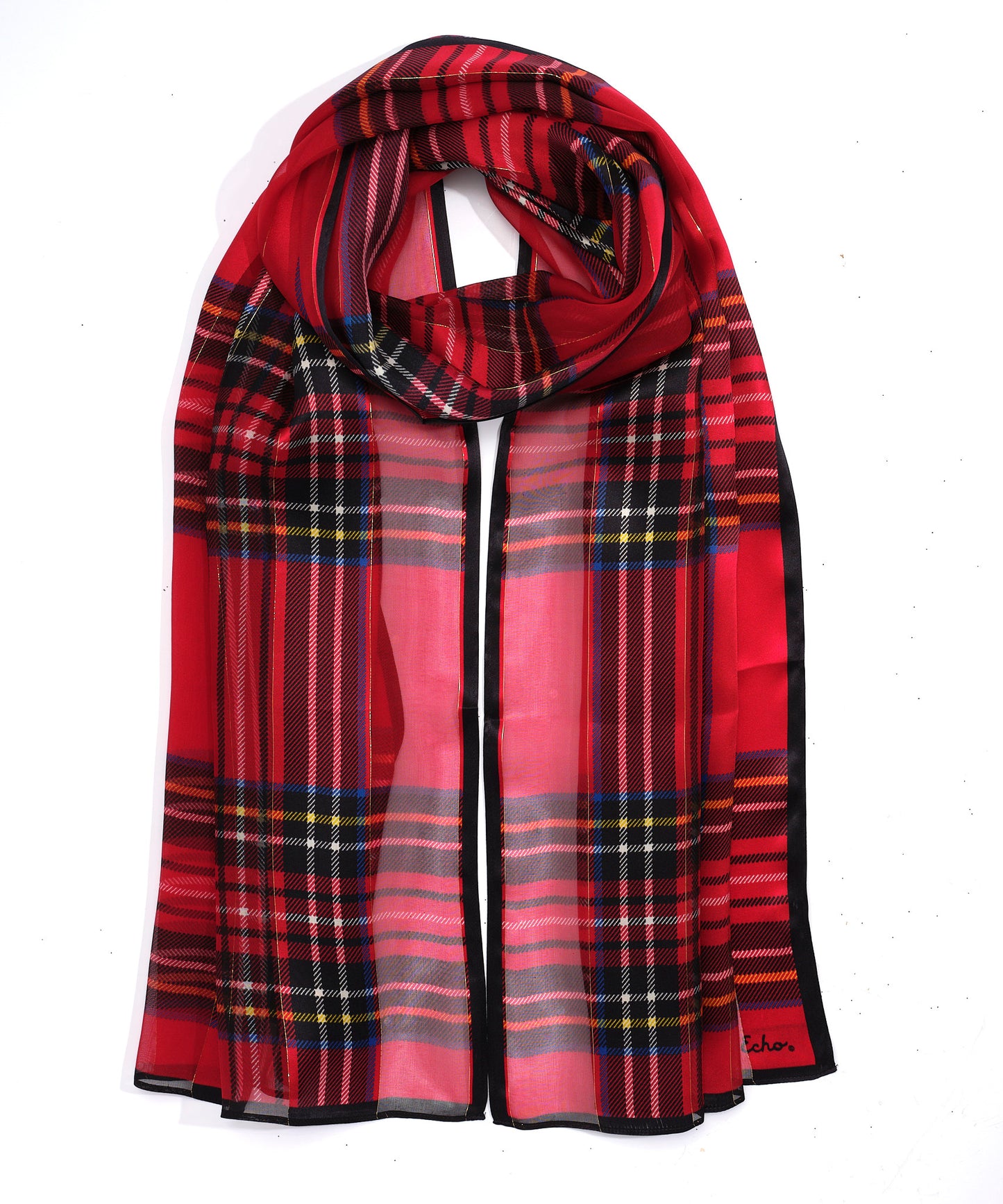 Holiday Plaid Wrap in color Cherry