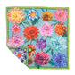 Dahlias In Bloom 23" Silk Square Scarf in color sky blue