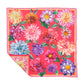 Dahlias In Bloom 23" Silk Square Scarf in color sunkissed coral