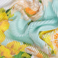 Sunshine Garden Pleated Diamond Scarf in color sky blue