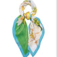 Sunshine Garden Pleated Diamond Scarf in color sky blue