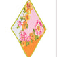 Sunshine Garden Pleated Diamond Scarf in color peony