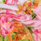 Sunshine Garden Pleated Diamond Scarf in color peony