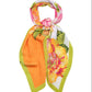 Sunshine Garden Pleated Diamond Scarf in color peony