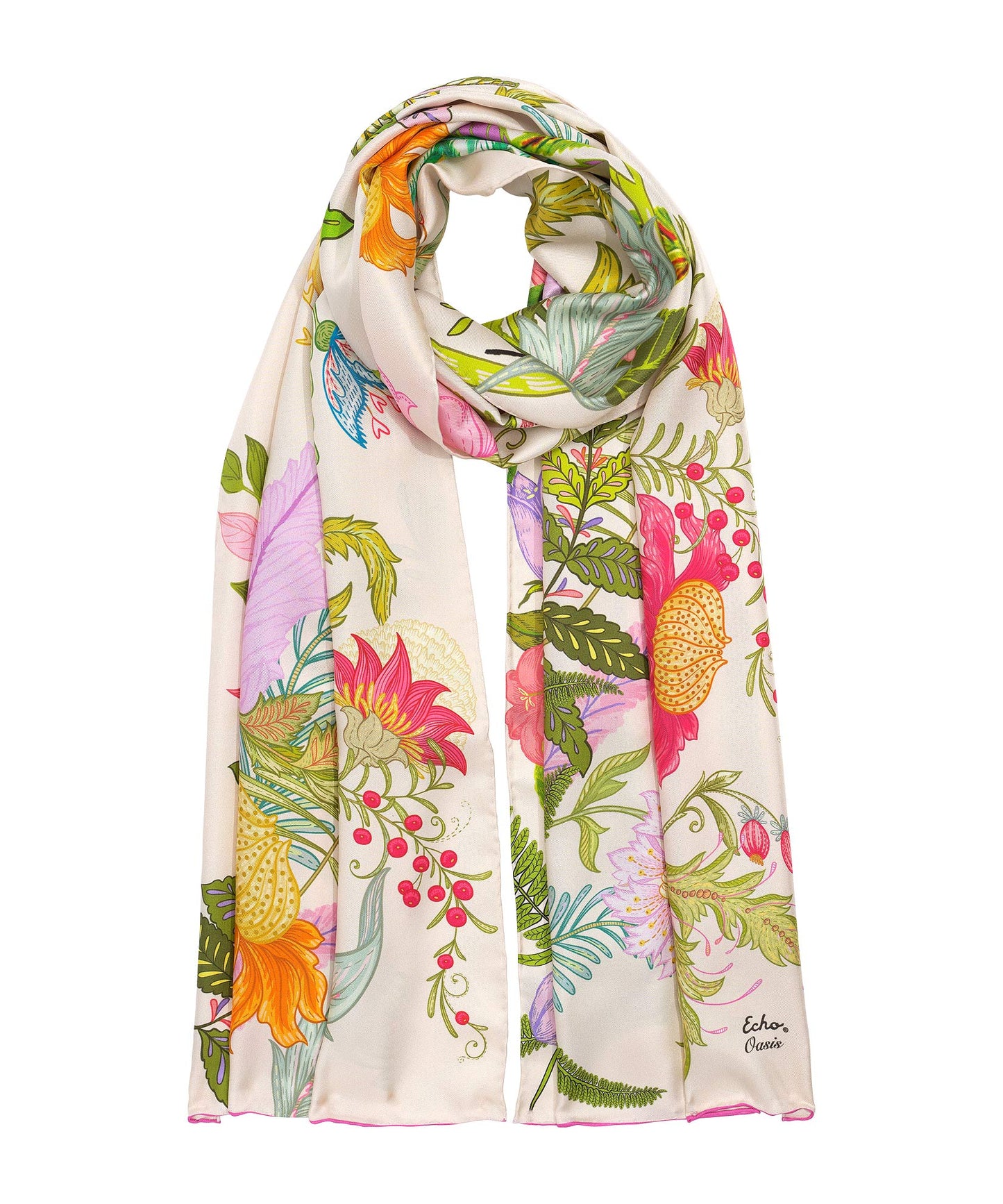 Oasis Silk Oblong Scarf in color cream