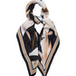 Paper Palms Pleated Diamond Scarf in color black