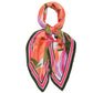 Paper Palms Pleated Diamond Scarf in color sunkissed coral