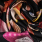 Sea Treasures 35 Silk Square Scarf in color black