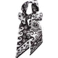 Sun And Surf Silk Ribbon Scarf in color black