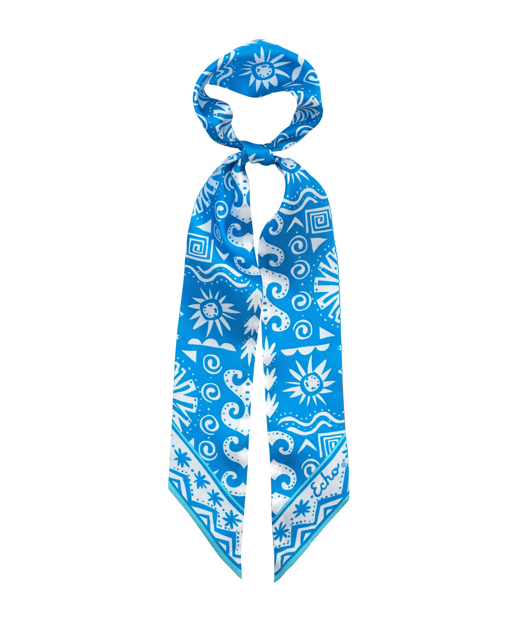 Sun And Surf Silk Ribbon Scarf in color Hawaiian Ocean