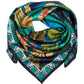 Rainforest 35" Silk Square Scarf in color Hawaiian ocean