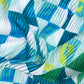 Mosaic Geo Pleated Diamond Scarf in color aqua