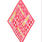 Mosaic Geo Pleated Diamond Scarf in color pink lemonade