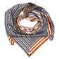 Stripe Vortex 35" Silk Square Scarf in color starfish