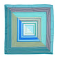 Stripe Vortex 35" Silk Square Scarf in color Hawaiian Ocean