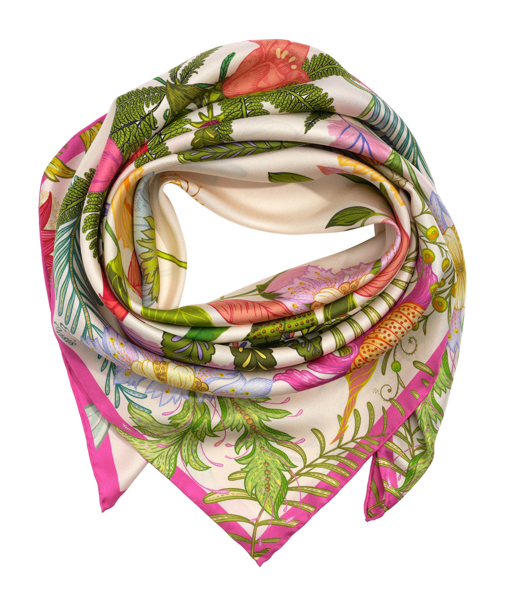 Oasis 35" Silk Square Scarf in color cream