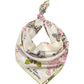 Spring Unfolding 35" Silk Square Scarf in color cream