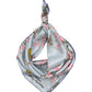 Spring Unfolding 35" Silk Square Scarf in sky blue