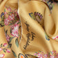 Spring Unfolding 35" Silk Square Scarf in color buttercup