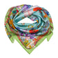 Spring Bounty 35" Silk Square Scarf in color sunny lime