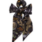 Big Stretch Ribbon Scarf in color black