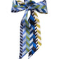 Chevron Geo Ribbon Scarf in color dazzling blue