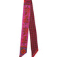 Mosaic Tile Ribbon Scarf in color port