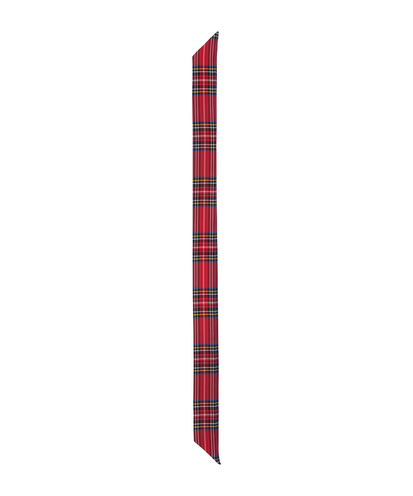 Plaid Ribbon Scarf in color cherry