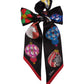 Ornaments Ribbon Scarf in color black