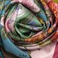 The Seasons 35" Silk Square Scarf in color multi