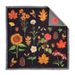 The Botanists 35" Silk Square Scarf in color black