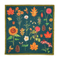 The Botanists 35" Silk Square Scarf in color bottle green