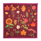 The Botanists 35" Silk Square Scarf in color fig