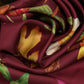 The Botanists 35" Silk Square Scarf in color fig