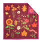 The Botanists 35" Silk Square Scarf in color fig