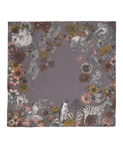 Central Park Square Scarf in color charcoal